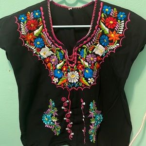 Embroidered top womens